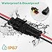 YGKSAA 2 Pin Waterproof Electrical Connectors, Male and Female Wire Connectors, 12V Plug Connector, Suitable for Connecting Weak Current Lines Such As Cars, Motorcycles, and Ships(5 Pack)
