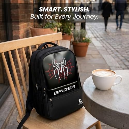 Image of Goldfinch Laptop Backpack Bag for Men & Women | 25L Water Resistant with Hidden Pockets 2 Main Compartments, Front Chain Pocket, Multi Organizer for School, Office, Travel