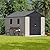 Patiowell 8 x 12 FT Plastic Outdoor Storage Shed with Floor, Resin Shed with Window and Lockable Door for Garden, Backyard, Tool Storage Use, Easy to Install in Beige (Kick-it Shed)