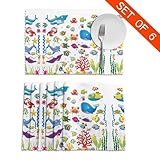 Zoom IMG-2 poezjzw set di 6 tovagliette Zoom IMG-2 poezjzw set di 6 tovagliette