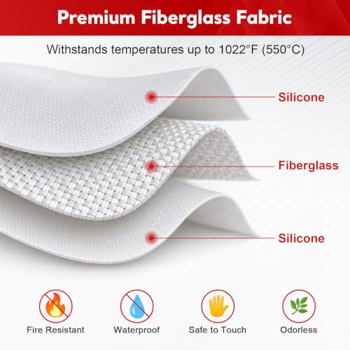 Image of Silicone Fire Blanket for Kitchen Emergency, Fire Extinguisher for Home