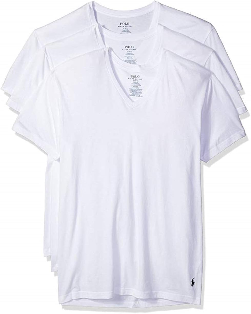 Polo Ralph Lauren Men's Classic V-Neck Undershirts 3-Pack at  Men’s Clothing store