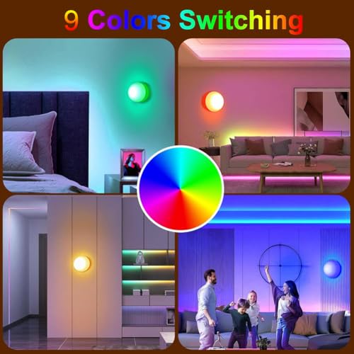Lampe murale LED sans fil rechargeable USB avec télécommande - 5