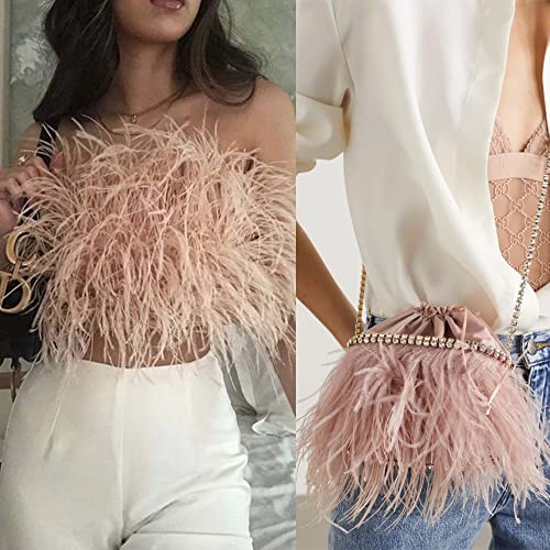 3 Yards 10-15Cm Leather Pink Ostrich Feathers Trim Fringe For Diy Dress Sewing Crafts Costumes Decoration #TOP5