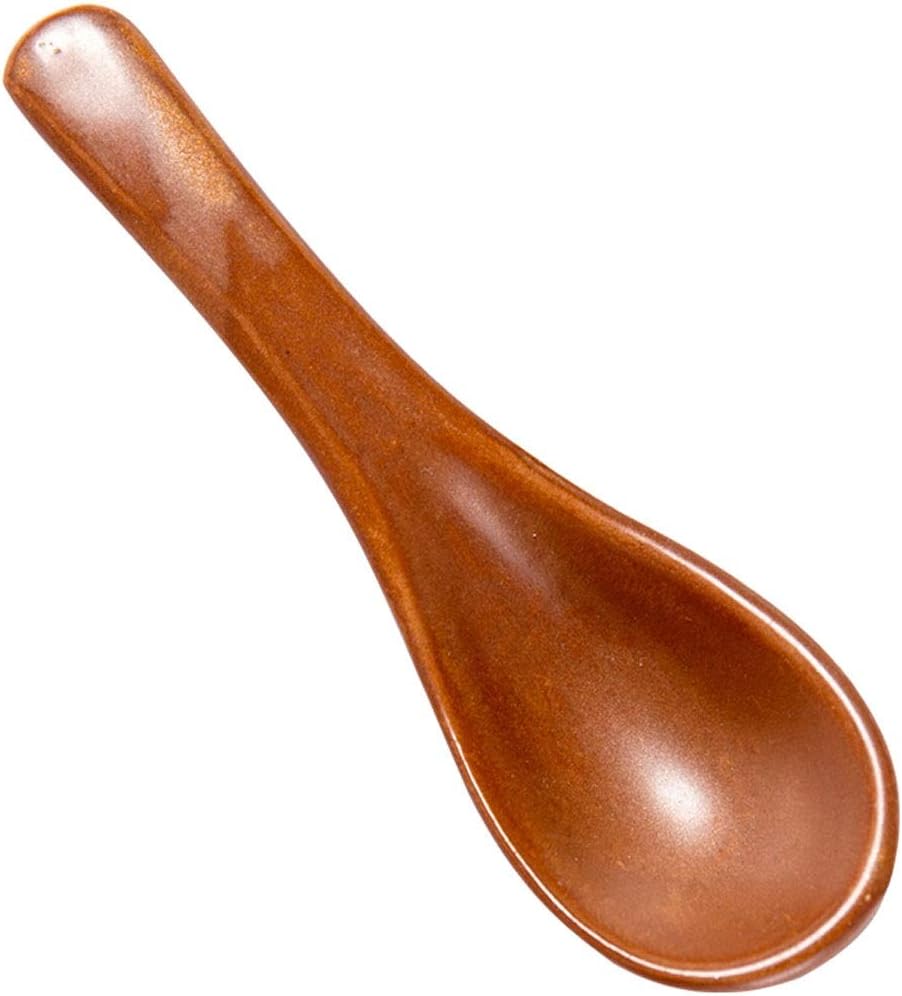 Tablespoons Retro Ceramic Soup Spoon Set Household Small Soup Spoon 10 European-Style Japanese Creative Tableware Porcelain Spoon Serving Spoon