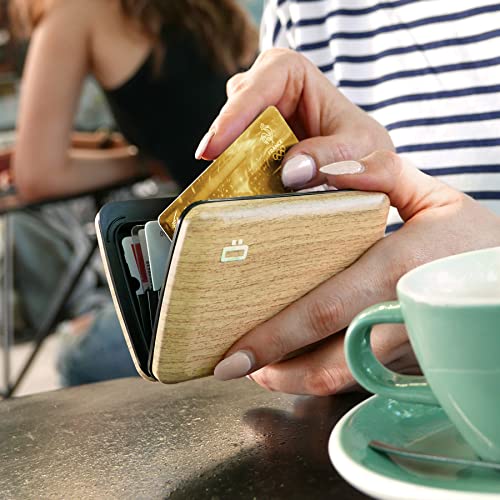 Image of OGON -DESIGNS- Slim RFID Blocking Aluminum Card Holder Wallet - OSLO