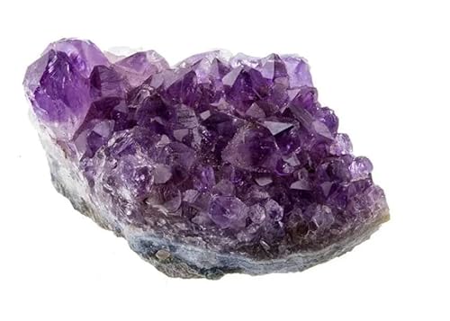 Piedra mineral natural en bruto para cristaloterapia y meditación con cristales (DRUSA DE AMATISTA BRASILIANA 200-250gr CM)