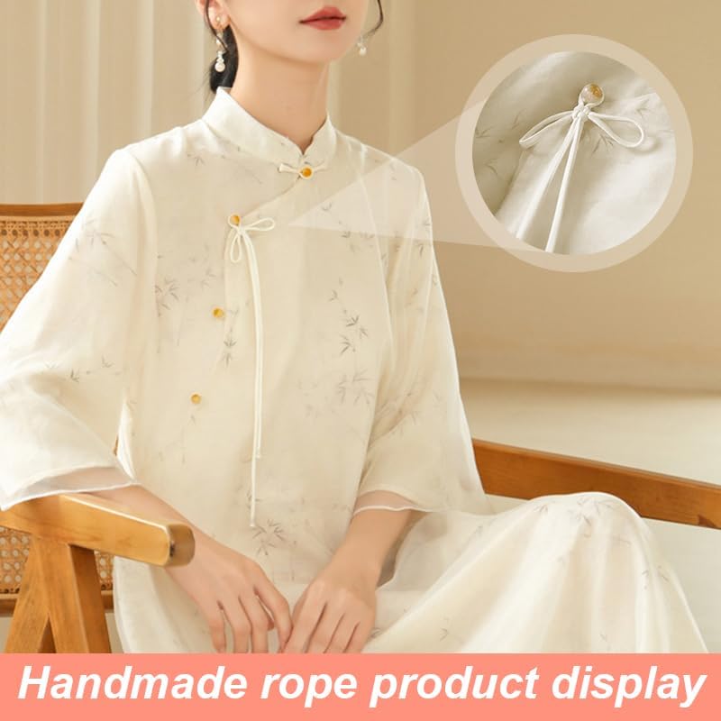 Satin Cord, Satin Ribbon Thread for Garment Craft (White)