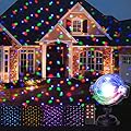 EAMBRITE Christmas Projector Lights with Remote Rotating Falling Snow Projector Show Moving Points Landscape Projection Lights for House Yard Garden Club Pub Outdoor Xmas Decorations