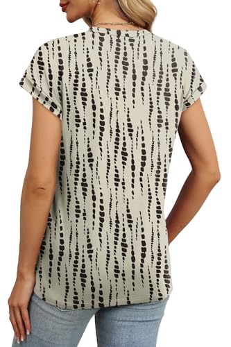 Image of Alaroo Womens Summer Tops Short Sleeve Shirts Crew Neck Cute Trendy Tunic Blouses (S-3XL)