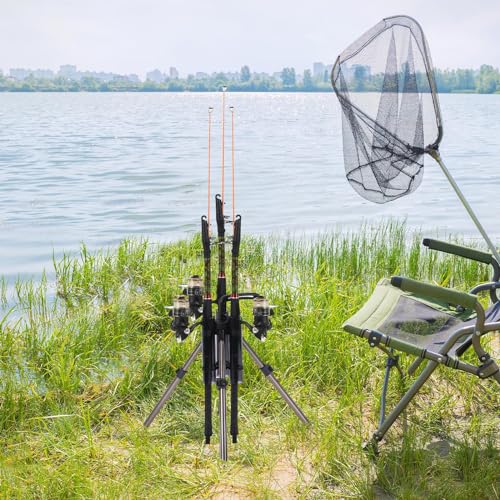 image for Gisafai Fishing Rod Carrier Surf Fishing Holder Foldable Pole Holder S