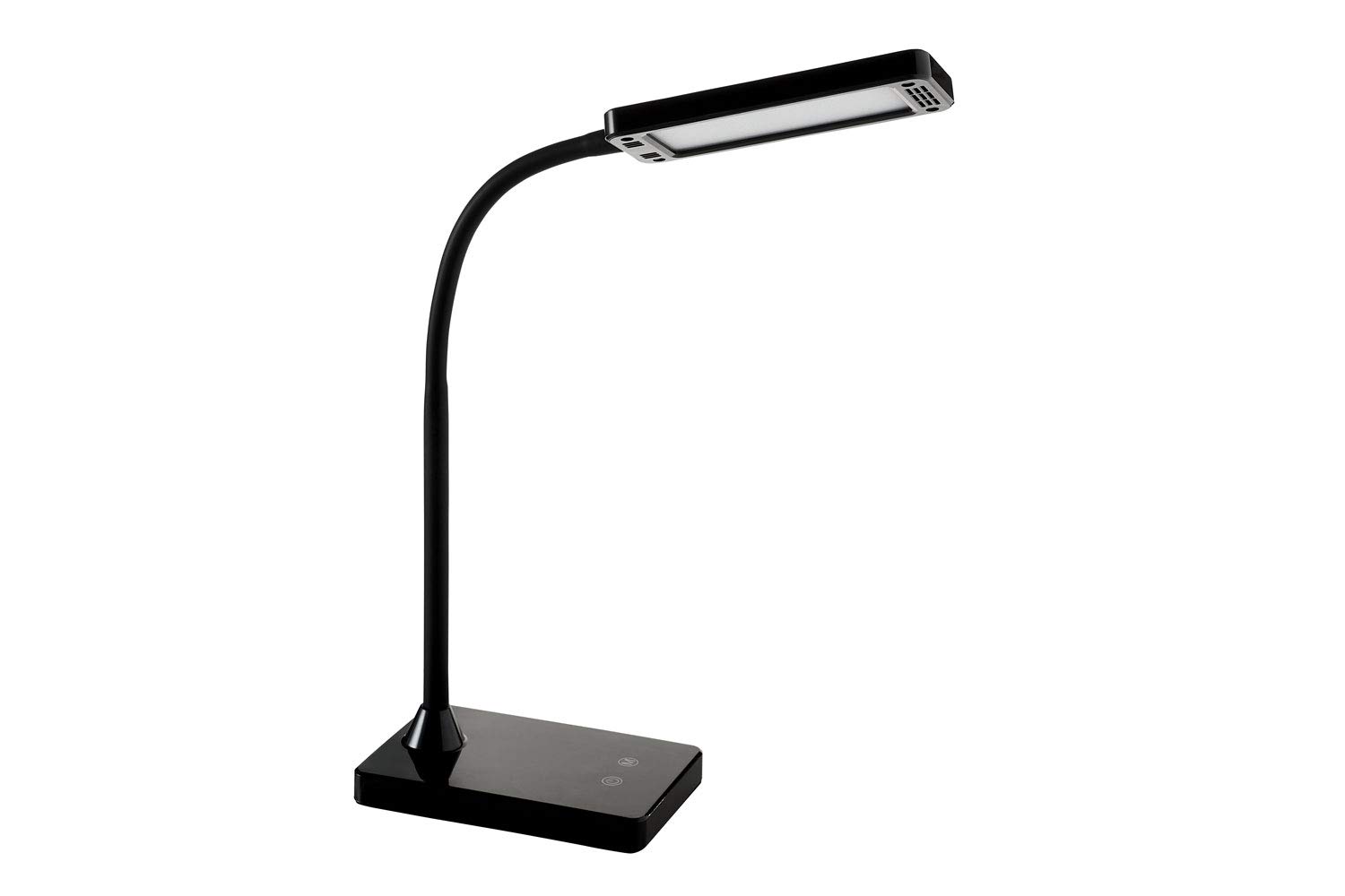 Alco-Albert - Lampe de bureau LED, noire, 16 x 10 x 43 cm