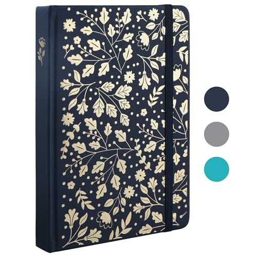 TIEFOSSI Bullet Dot Journal, quaderno vintage per donne e uomini, 160 GSM 192 pagine premium, quaderni con copertina rigida A5, regalo per viaggi, ufficio, scrittura quotidiana