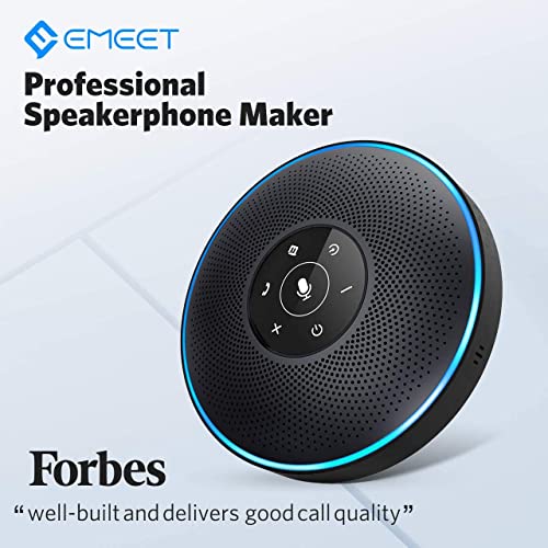 Image of EMEET Bluetooth Speakerphone M2 Black Conference Speaker for 5-8 People Business Conference 360º Voice Pickup 4 AI Microphone Self-Adaptive Conference Call Speaker Skype USB Speakerphone