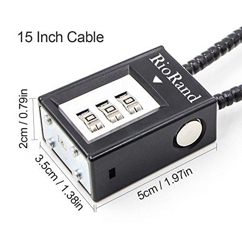 Riorand Trigger Lock 3 Digit Combination 15 Inch Gun Cable Lock (1Pc) #TOP3