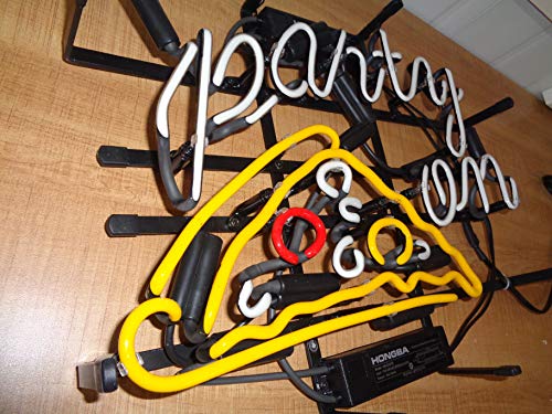 Pizza Party On Customized Metal Frame Neon Sign 17''X13'' Real Glass Neon Sign Light For Beer #TOP2