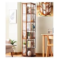 Amazon｜本棚 回転 回転式本棚 360°回転式本棚 5段/ 6段 大容量 スリム