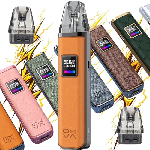 Xlim Pro Pod Vape Kit Coral Orange slim pro INCLUDES 2 x Xlim Pods V3 Top Fill 0.8 | 0.6 Ohm - Rechargeable 30W Pod System Xslim Vape Starter Kit, Reusable Vape Pods - No Nicotine (COrange)
