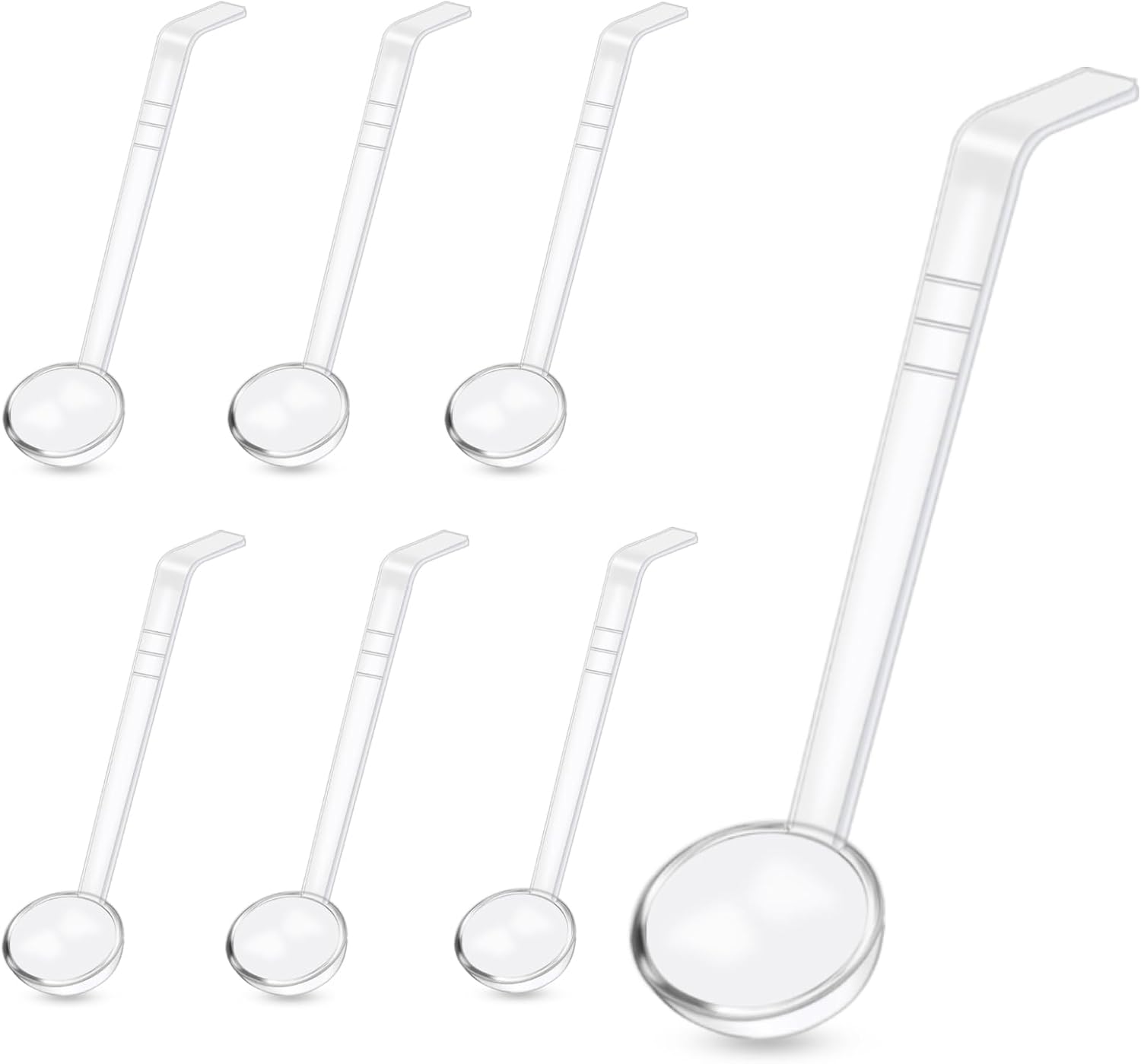 6 Pieces Clear Small Ladle 7 Inches 1 oz Plastic Dressing and Sauces Ladle Long Handle Punch Acrylic Ladles Clear Serving Spoon for Dressing Soup Jam Fruit Juices Cocktail Parties