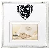 Malden International Designs Rustic Woods Distressed White with Silkscreened 