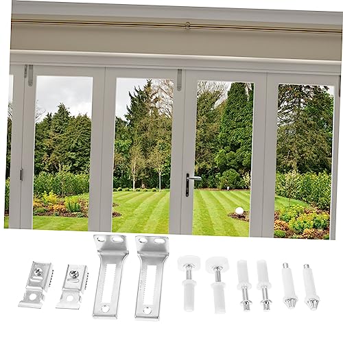 OSALADI 1 Set Bi-fold Door Hardware Bifold Door Roller Guide Set Full Hardware Rolling Gate Top and Bottom Pivots miniatura 3