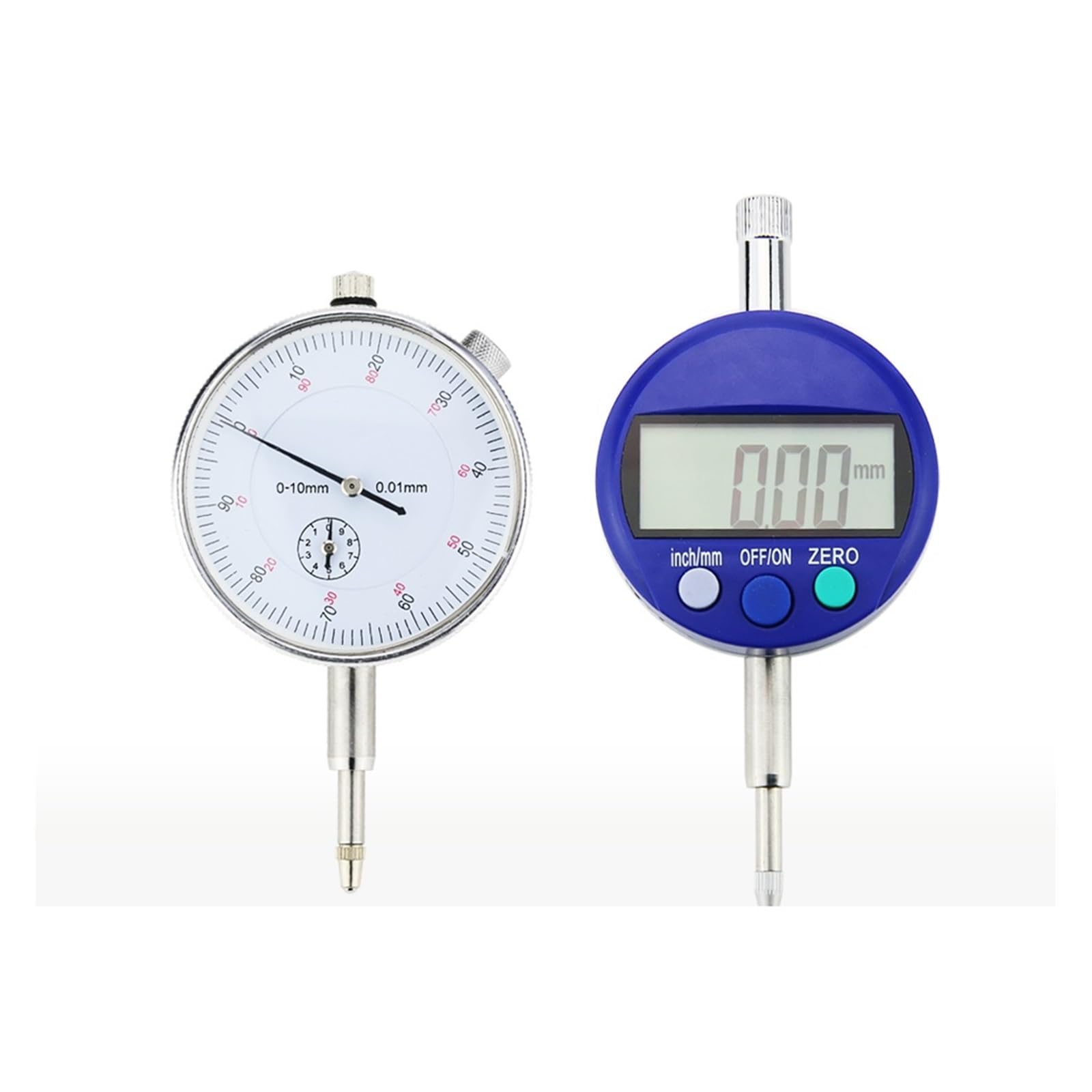 Indicateur à cadran, 0-10mm/30mm cadran indicateur cadran alésage jauge indicateur micromètre outils de mesure heure Type indicateur mètre(Digital Dial 12.7mm)