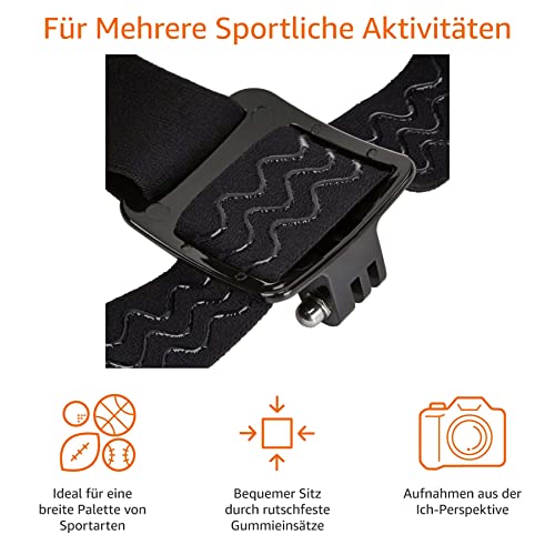 Amazon Basics Kopfgurt für GoPro Actionkamera, Schwarz