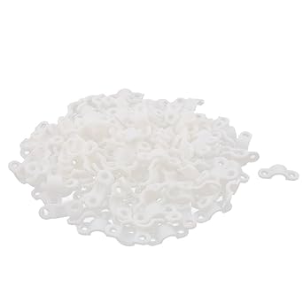 SJT 2mm Cable Clamp Wire Fastener Fixing Clip White 150Pcs