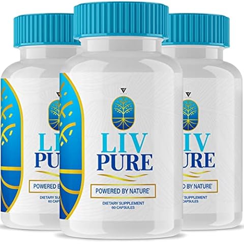Fyvus (3 Pack) Liv Pure Capsules Liver Detox Weight Loss Pills, LivPure Supplement - Live Cleanse Product Supplements, LivePure Diet Hydration Reviews Pur Health Support (180 Capsules) Cover