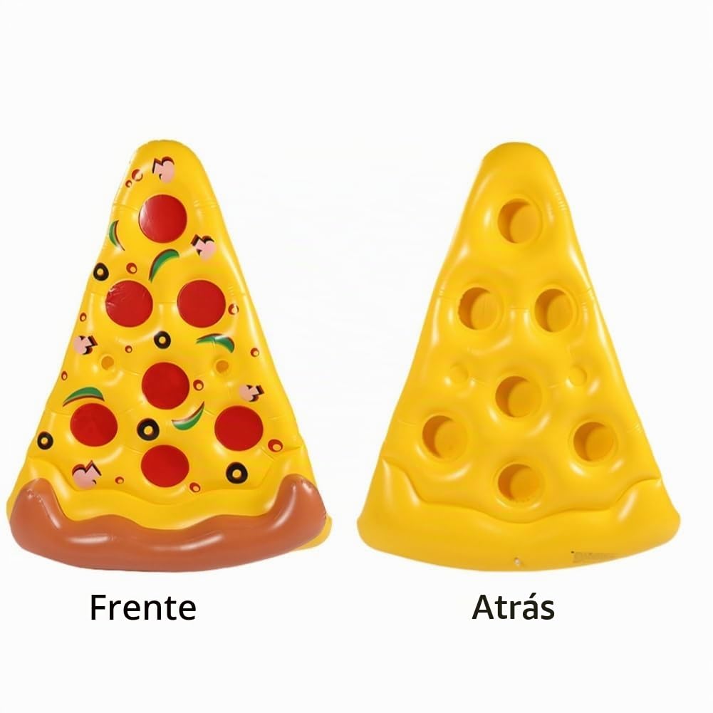 Colchoneta Piscina Adultos - Flotador Piscina Hinchables con Portavasos, Flotador Inflable Pizza Grande Flotador Hinchable de Bronceado para Piscina Playa Fiestas Verano