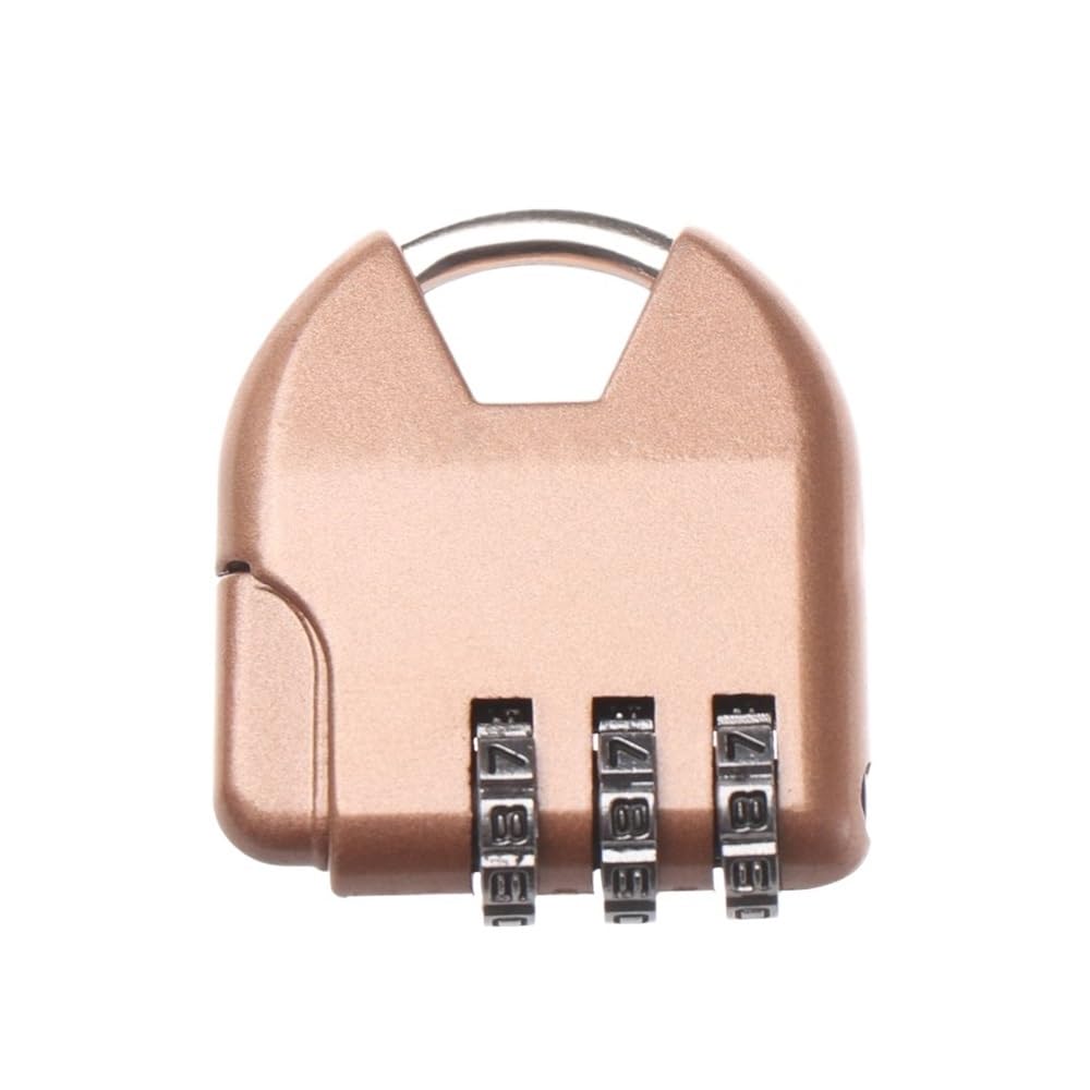 Gnyvzxplq Bronze Suitcase Locks, 3-Digit Resettable Combination Padlock For Travel Gym Luggage Multicolor(Bronze)