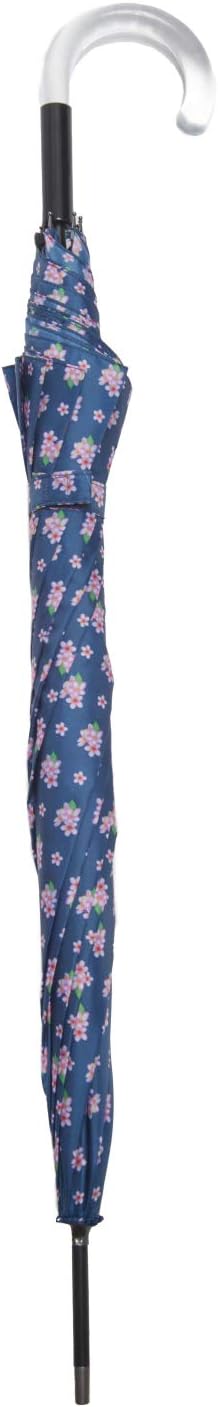 Laura Ashley Womens Ladies Classic Stick Umbrella, Windproof, Sun and Rain Proof Water Resistant Canopy with Large J Handle - Floral Blue : Clothing, Shoes & Jewelry