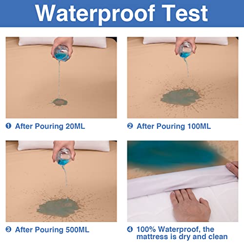 Arcona King Mattress Protector Soft Waterproof Mattress Cover With Elastic Band,Breathable&Fitted Sheet Style,18" Deep Pocket,Machine Washable #TOP3