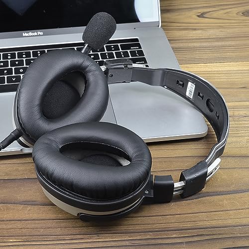 JOYSOG Zulu Ear Pads, Soft Leather Replacement Earpads Cover/mic muff for Lightspeed Zulu,Sierra, Zulu.2 - Image 4