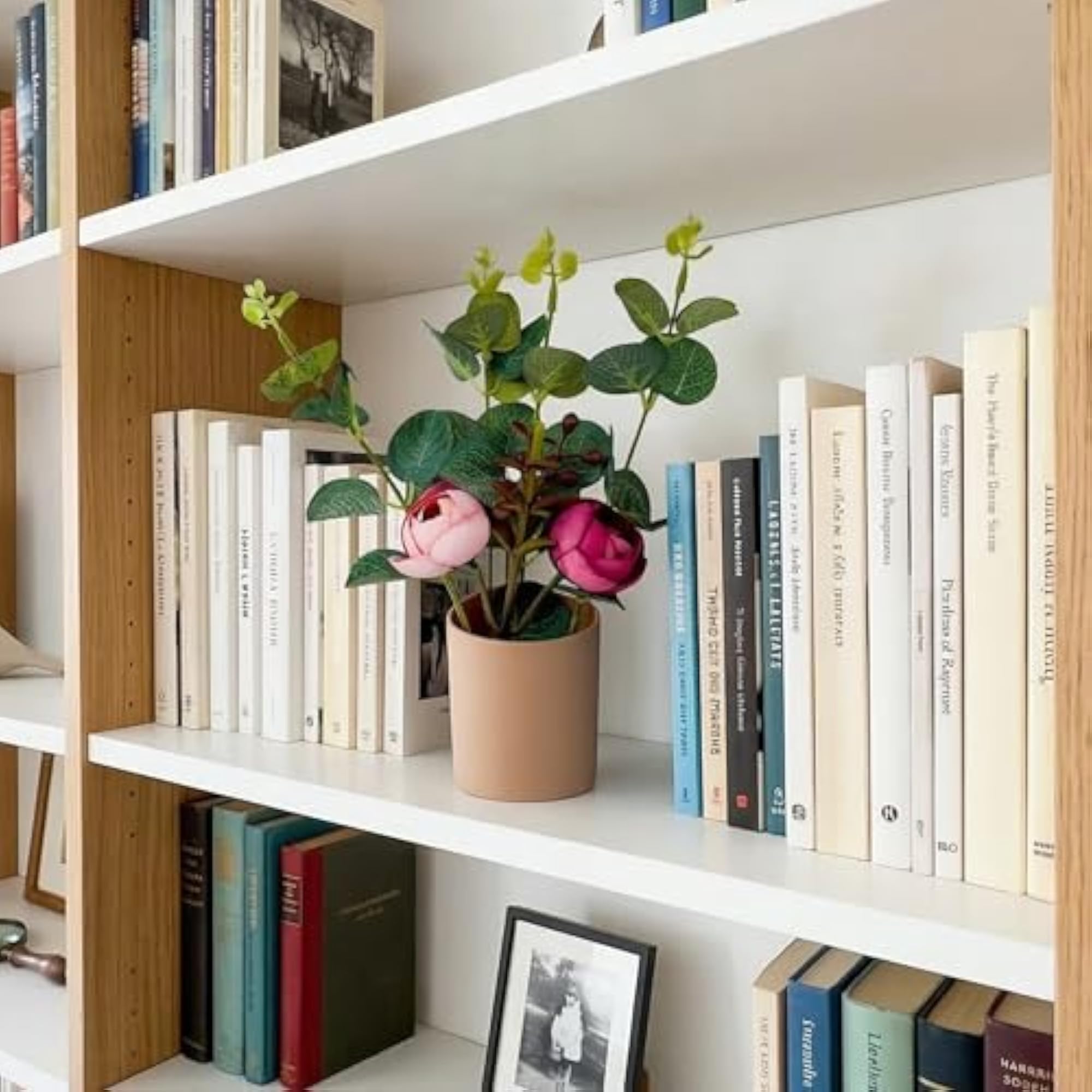 Artificial Peony Flower Arrangement with Eucalyptus Leaves