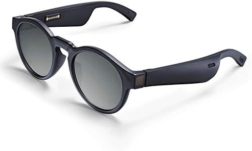 Bose Monturas, gafas de sol de audio con auriculares abiertos, Rondo, negro con conectividad Bluetooth, regular