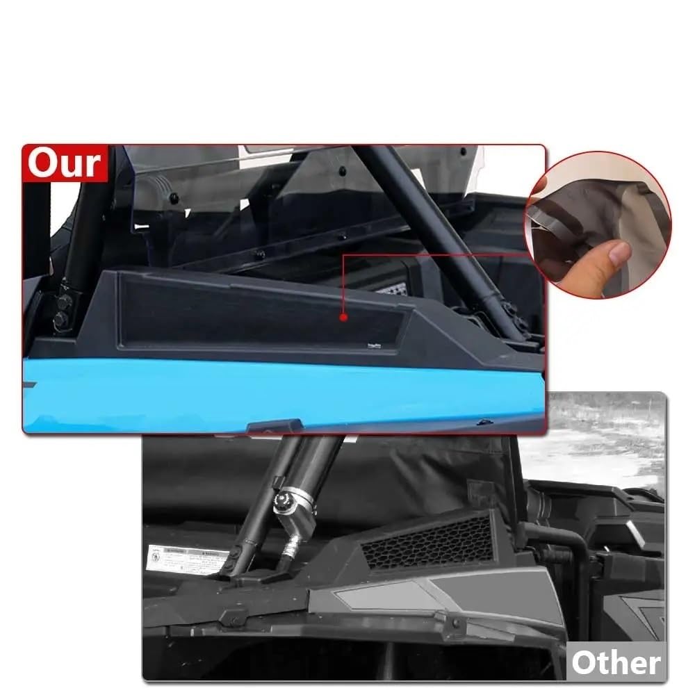 Capot de Protection Couvercle ventilation latéral pour Polaris RZR XP XP4 Turbo #2206649 UTV, Kit lunette grille d'admission d'air en plastique ABS