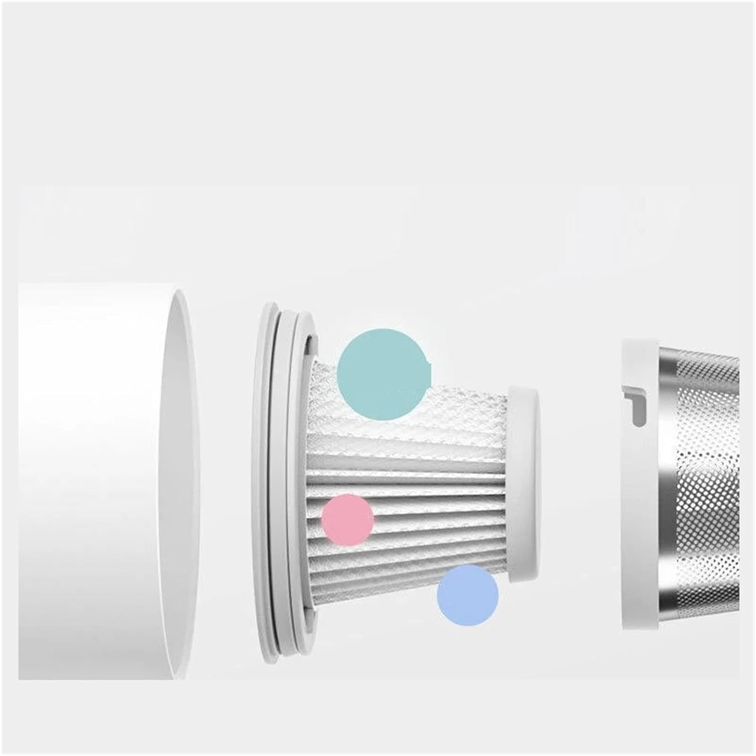McbeAn Filter Compatible for Xiaomi Mijia SSXCQ01XY Handy Vacuum Cleaner Accessories Home Car Compatible for Mini Handheld Wireless Replacement Accessories Parts(16Filters 1Brush)