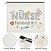 Boao 2 Packs Nurse Survival Kit Cosmetic Bag Funny Makeup Bag Nurse Gift for Women, Nursing Student, Nurse Practitioner, Nurse Appreciation Week Gift Travel Bag