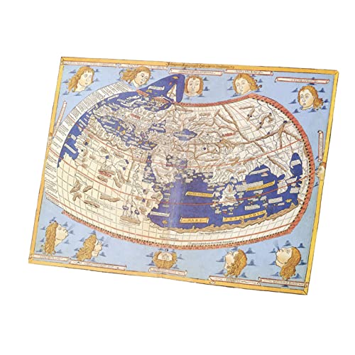Carte de Ptolémée tableau toile imprimée 40x56 cm décoration murale chic