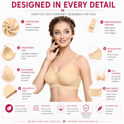 Image of LIBRA Full Coverage Inner Elastic Bra Lib-Bloom