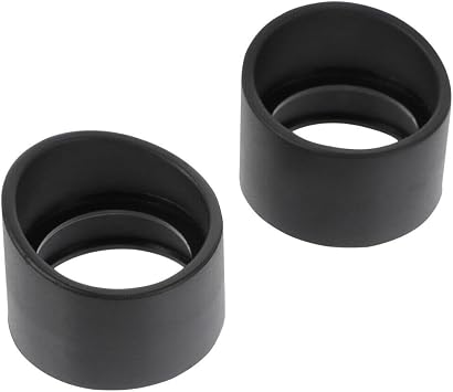 Industrial Eyepiece Cover, 2PCS Rubber Eyepiece Covers for 32-36mm Stereo Microscope, Bevel Rubber Eyepiece Cover Black