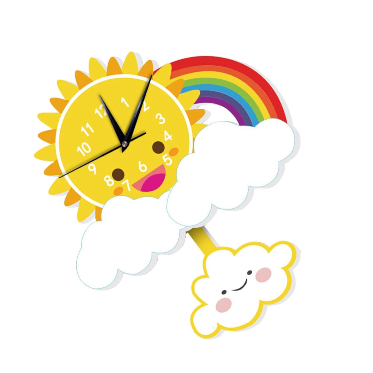 Horloge murale à balancier de haute précision soleil design