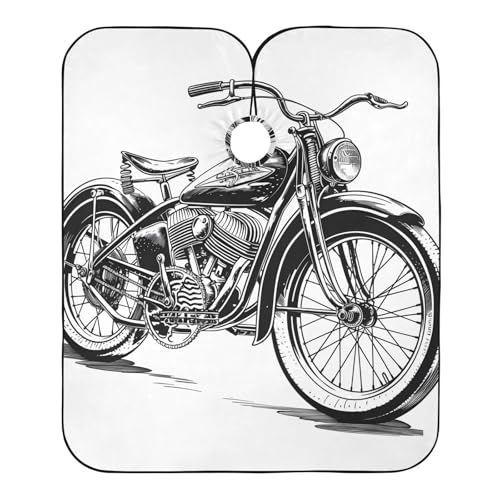 Hezely Motorcycles Pattern Hair Dye Cape, Barber Cape for Adults,Waterproof Salon Cape,Waterproof Hairdressing Styling Hair Cutting, 65