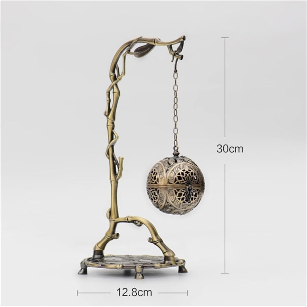 Stand Home Hanging Incense Burner Chinese-Style Home Decoration Alloy Incense Holder for Meditation Yoga Spa for Meditation