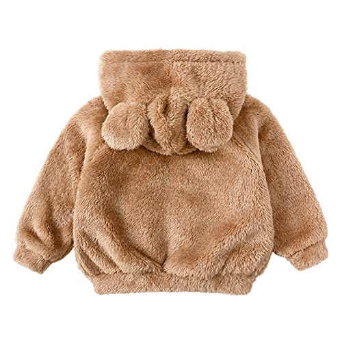 Kids Girls Fleece Warm Jacket Hooded Cute Bear Ears Winter Thick Coat Zipper Windproof Outerwear Jackets With Pocket2