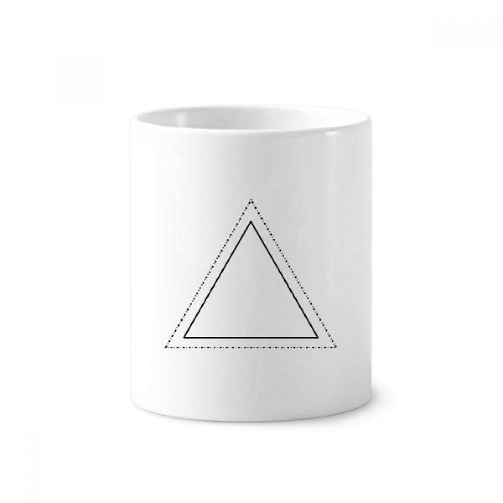 Gobelet en céramique blanche géométrique motif triangle totem 350ml polyvalent - 3