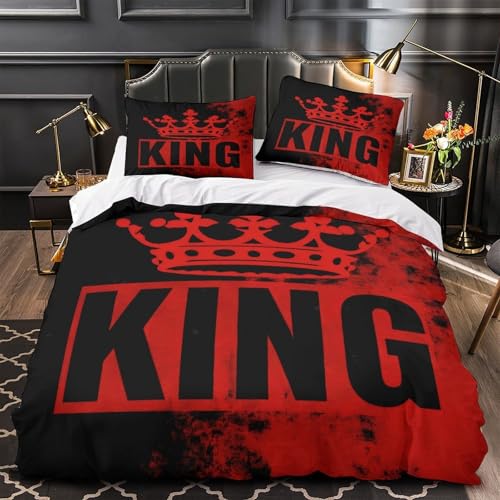 Parure de lit 3D anti-acarien en microfibre douce avec fermeture éclair
