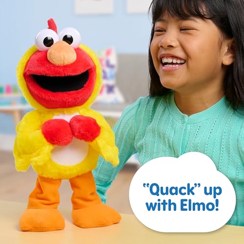 Sesame Street Chicken Dance Elmo Feature 13 Inch Plush, Dancing Plush, Stuffed Animal, Kids Toys for Ages 18 Month by Just Play by Sesame Street - Image 4
