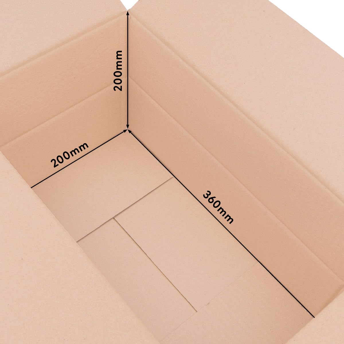OfficeKing® 150 x Faltkartons 360 x 200 x 200 mm | variable Höhe bei 100 mm | Marken-Qualität Versandverpackung Versandkarton Karton Kartonverpackung Paket braun